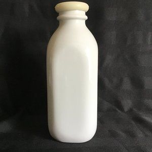 White Ceramic Milk Bottle